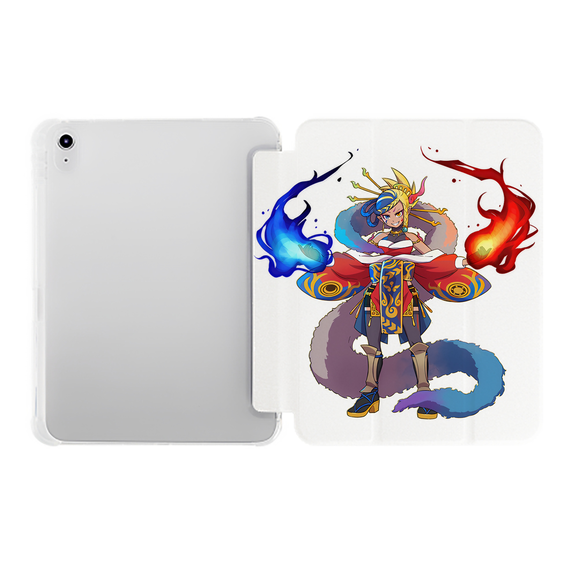 （画像用） 妖怪ウォッチ Yo-kai Watch IPad ケース ペン収納付き 三つ折りスタンド PUレザー×シリコン 対応機種9.5/10.5/10.9インチ